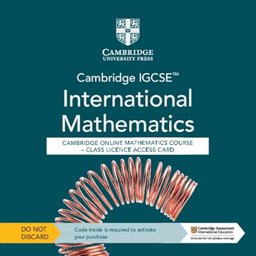 Imagen de archivo de Cambridge IGCSE? International Mathematics Cambridge Online Mathematics Course - Class Licence Access Card (1 Year Access) a la venta por Books Puddle