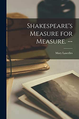 Beispielbild fr Shakespeare's Measure for Measure. -- zum Verkauf von GreatBookPrices