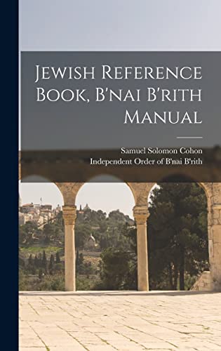 Stock image for Jewish Reference Book, B'nai B'rith Manual for sale by Lucky's Textbooks