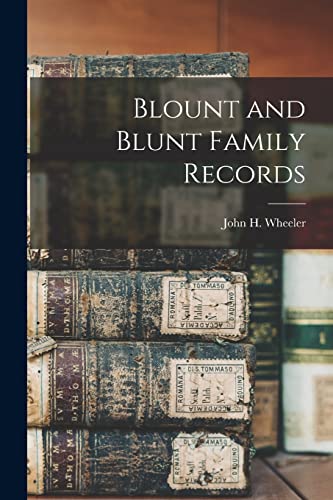 Stock image for Blount and Blunt Family Records for sale by Blackwell's