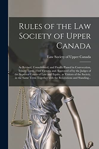Stock image for Rules of the Law Society of Upper Canada [microform] for sale by PBShop.store US