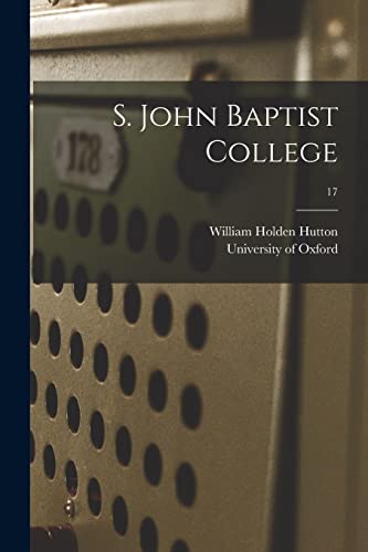 Imagen de archivo de S. John Baptist College; 17 a la venta por Lucky's Textbooks