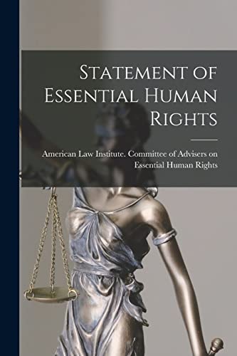 Beispielbild fr Statement of Essential Human Rights zum Verkauf von GreatBookPrices