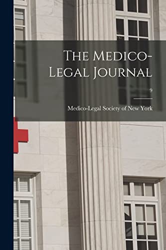 Stock image for The Medico-legal Journal; 9 for sale by PBShop.store US