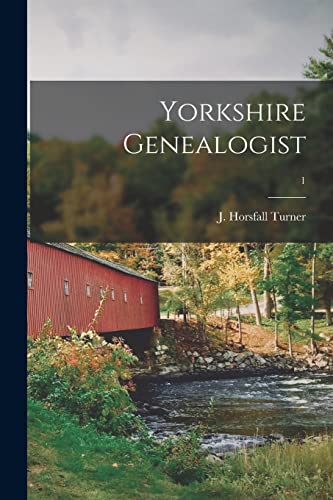 Imagen de archivo de Yorkshire Genealogist; 1 a la venta por Ria Christie Collections