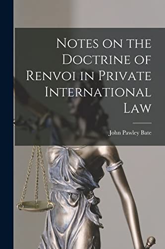 Stock image for Notes on the Doctrine of Renvoi in Private International Law for sale by Lucky's Textbooks