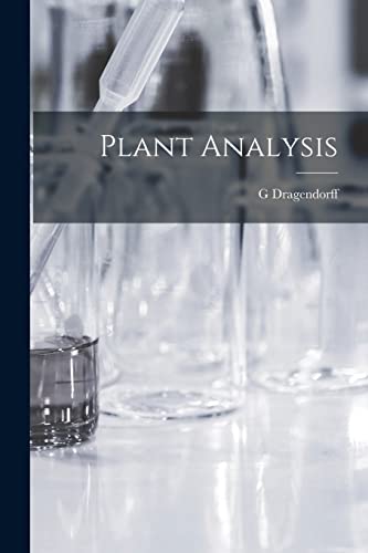 Imagen de archivo de Plant Analysis a la venta por PBShop.store US