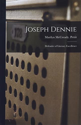 Imagen de archivo de Joseph Dennie: Defender of Literary Excellence a la venta por Lucky's Textbooks