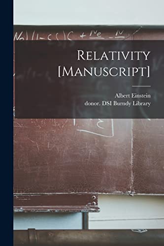 Stock image for Relativity [manuscript] for sale by Lucky's Textbooks