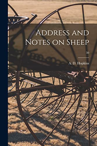 Stock image for Address and Notes on Sheep; 30 for sale by Ria Christie Collections