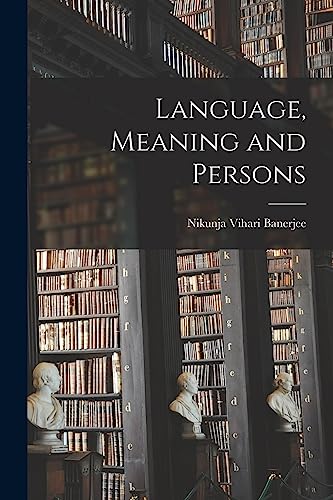 9781014881489: Language, Meaning and Persons