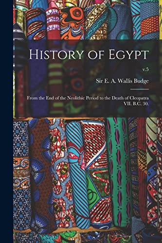 Stock image for History of Egypt : From the End of the Neolithic Period to the Death of Cleopatra VII. B.C. 30.; v.5 for sale by Ria Christie Collections