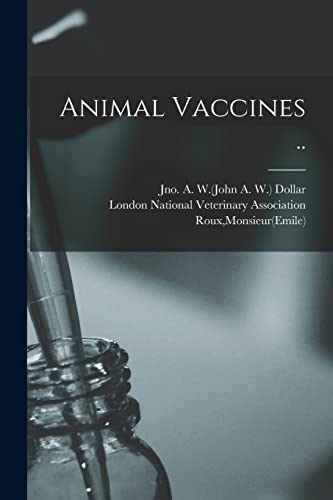 Beispielbild fr Animal Vaccines . zum Verkauf von Ria Christie Collections