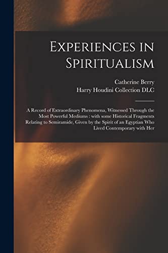 Beispielbild fr Experiences in Spiritualism zum Verkauf von PBShop.store US