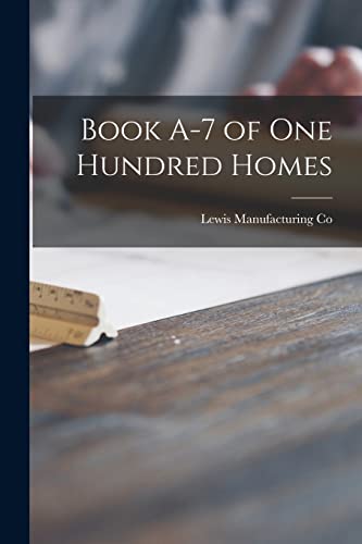Imagen de archivo de Book A-7 of One Hundred Homes a la venta por PBShop.store US