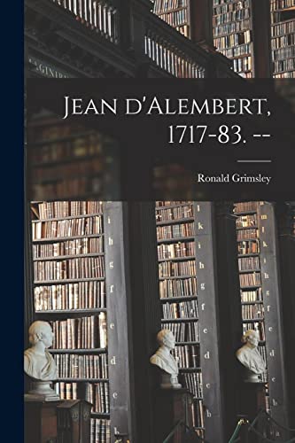 9781015306370: Jean D'Alembert, 1717-83. --