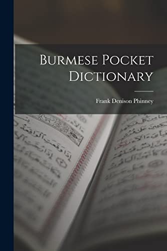Stock image for Burmese Pocket Dictionary for sale by THE SAINT BOOKSTORE