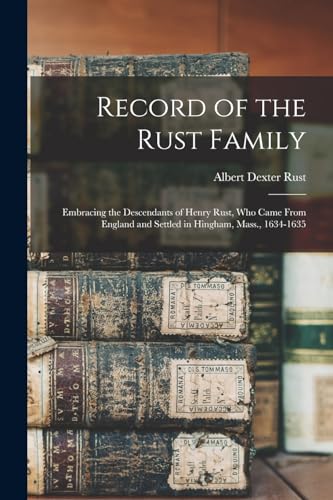 Imagen de archivo de Record of the Rust Family a la venta por PBShop.store US