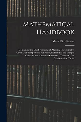 Beispielbild fr Mathematical Handbook zum Verkauf von PBShop.store US