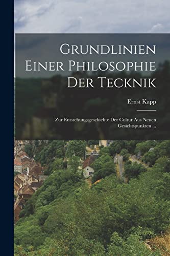 Imagen de archivo de Grundlinien Einer Philosophie Der Tecknik a la venta por PBShop.store US