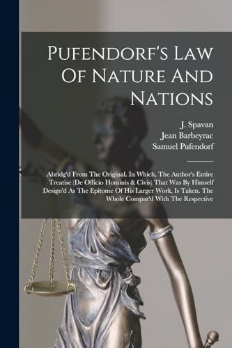 Imagen de archivo de Pufendorf's Law Of Nature And Nations a la venta por PBShop.store US