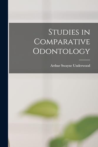 Imagen de archivo de Studies in Comparative Odontology a la venta por PBShop.store US