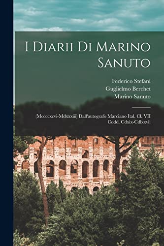 Stock image for I Diarii Di Marino Sanuto for sale by PBShop.store US