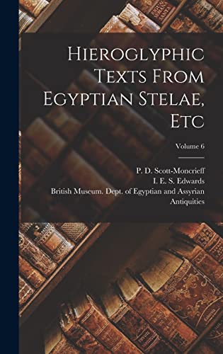 9781016738910: Hieroglyphic Texts From Egyptian Stelae, Etc; Volume 6