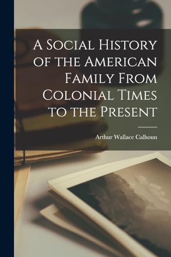 Imagen de archivo de A Social History of the American Family From Colonial Times to the Present a la venta por THE SAINT BOOKSTORE