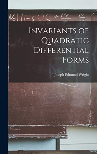 Beispielbild fr Invariants of Quadratic Differential Forms zum Verkauf von THE SAINT BOOKSTORE