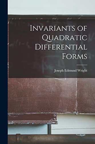 Beispielbild fr Invariants of Quadratic Differential Forms zum Verkauf von THE SAINT BOOKSTORE