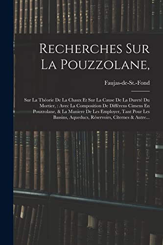 Imagen de archivo de Recherches Sur La Pouzzolane, a la venta por PBShop.store US