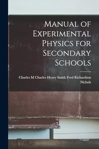 Stock image for Manual of Experimental Physics for Secondary Schools for sale by PBShop.store US