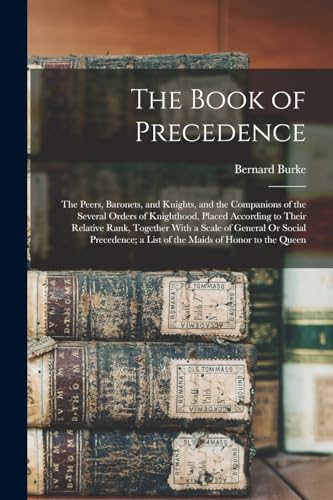 Imagen de archivo de The Book of Precedence a la venta por PBShop.store US