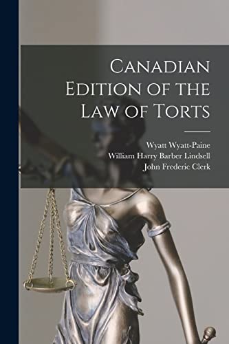 Stock image for Canadian Edition of the Law of Torts for sale by PBShop.store US