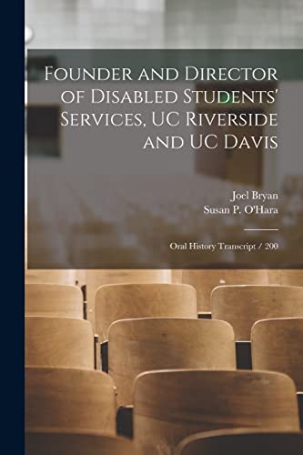 Stock image for Founder and Director of Disabled Students' Services, UC Riverside and UC Davis for sale by PBShop.store US