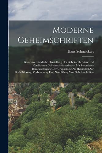 Stock image for Moderne Geheimschriften for sale by PBShop.store US