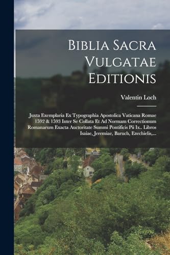 Beispielbild fr Biblia Sacra Vulgatae Editionis zum Verkauf von PBShop.store US