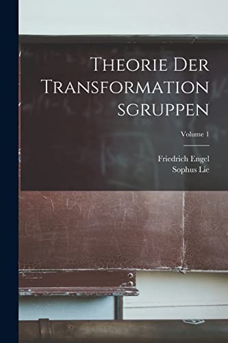 Imagen de archivo de Theorie Der Transformationsgruppen; Volume 1 a la venta por PBShop.store US