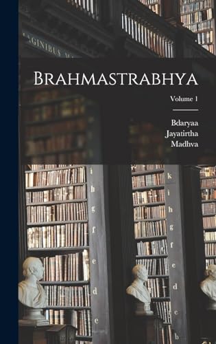 Stock image for Brahmastrabhya; Volume 1 for sale by THE SAINT BOOKSTORE
