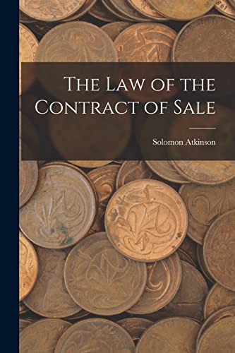 Imagen de archivo de The Law of the Contract of Sale a la venta por Chiron Media