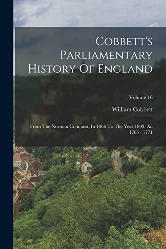 Stock image for Cobbett's Parliamentary History Of England for sale by PBShop.store US