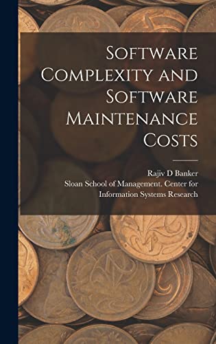 Stock image for Software Complexity and Software Maintenance Costs for sale by THE SAINT BOOKSTORE