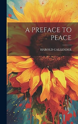 9781020807237: A Preface to Peace