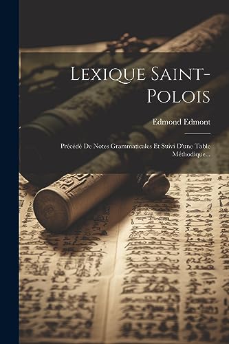 Imagen de archivo de Lexique Saint-polois: Pr c d De Notes Grammaticales Et Suivi D'une Table M thodique. a la venta por THE SAINT BOOKSTORE