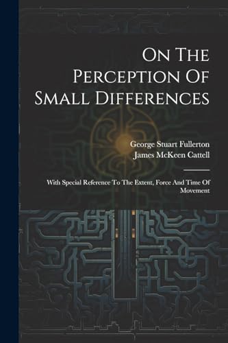 Beispielbild fr On The Perception Of Small Differences zum Verkauf von PBShop.store US