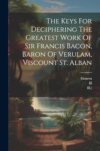 Stock image for The Keys For Deciphering The Greatest Work Of Sir Francis Bacon, Baron Of Verulam, Viscount St. Alban for sale by PBShop.store US