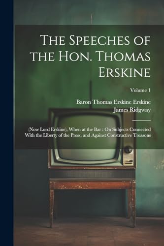 Stock image for The The Speeches of the Hon. Thomas Erskine for sale by PBShop.store US
