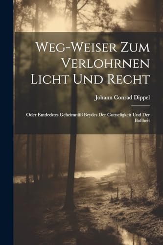 Imagen de archivo de Weg-weiser Zum Verlohrnen Licht Und Recht a la venta por PBShop.store US