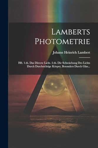 Imagen de archivo de Lamberts Photometrie a la venta por PBShop.store US